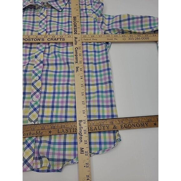 Talbots Button Up Shirt Women's Size Small Spring Plaid - Picture 3 of 6